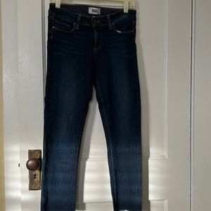 Paige dark wash straight leg jeans size 28